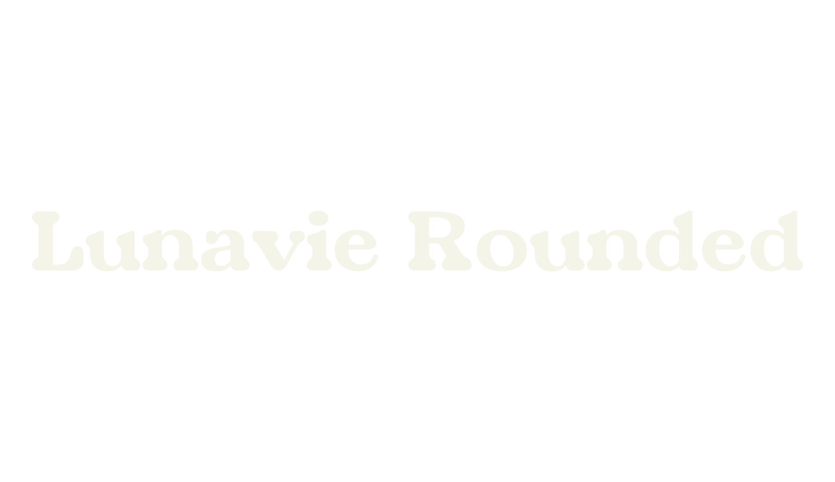 Lunavie Rounded, funky font preview