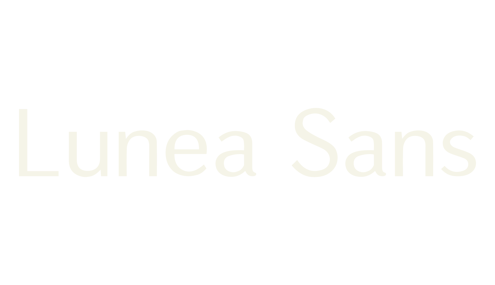 Lunea Sans, sans serif font preview