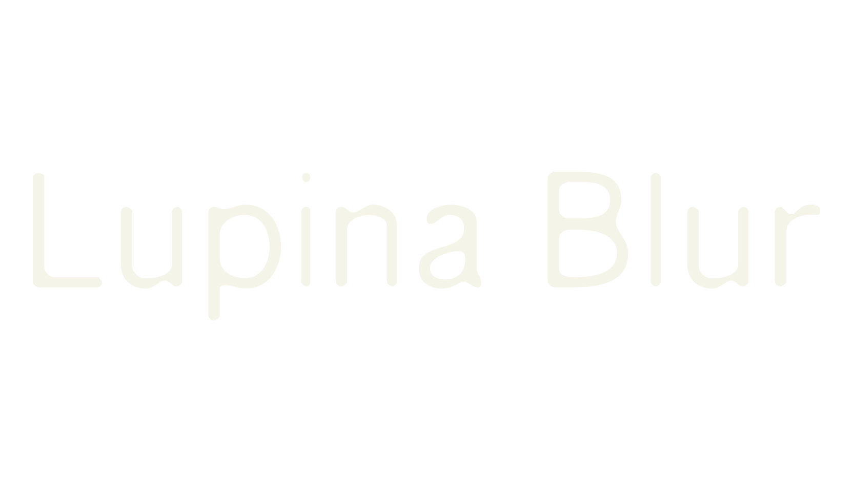 Lupina Blur, poster font preview