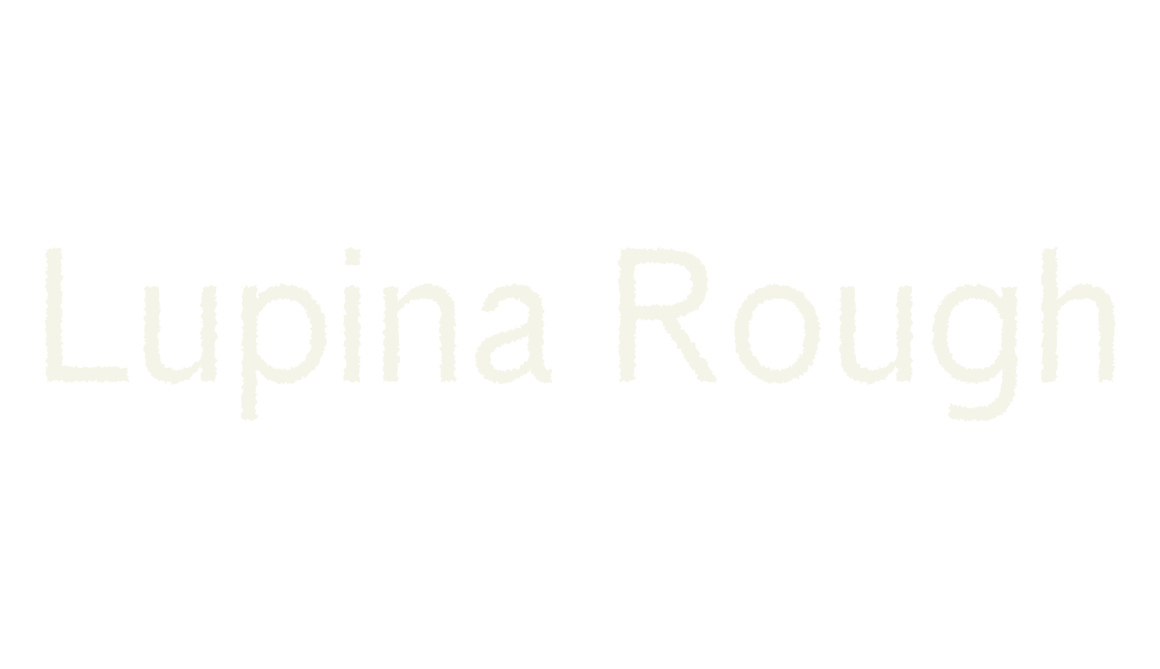 Lupina Rough, thin font preview