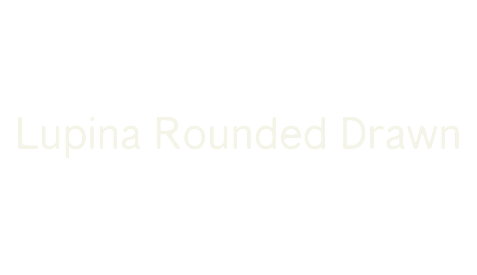 Lupina Rounded Drawn, rounded font preview