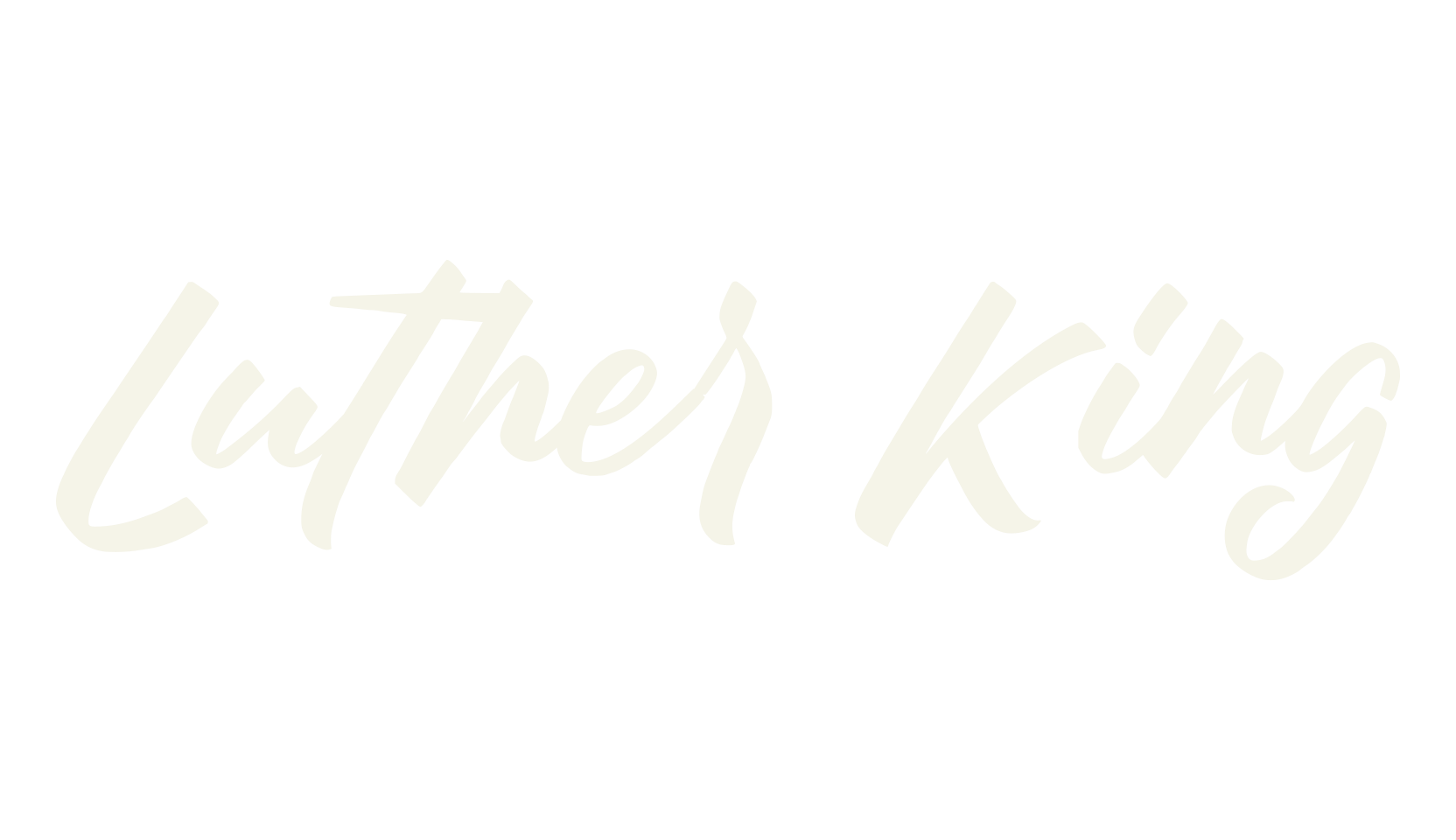 Luther King, calligraphy font preview