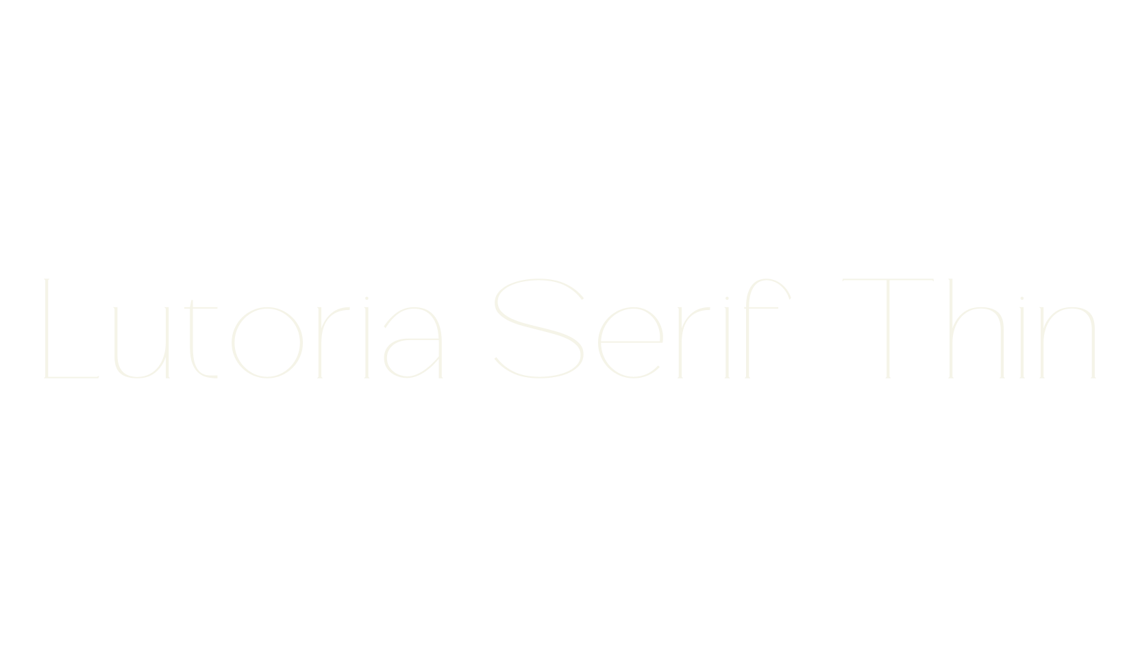 Lutoria Serif Thin, serif font preview