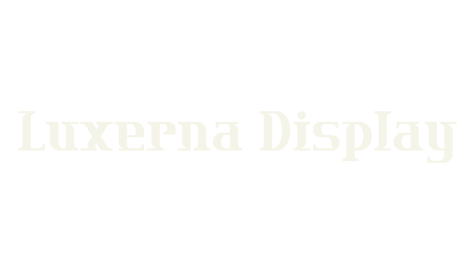 Luxerna Display, display market font preview