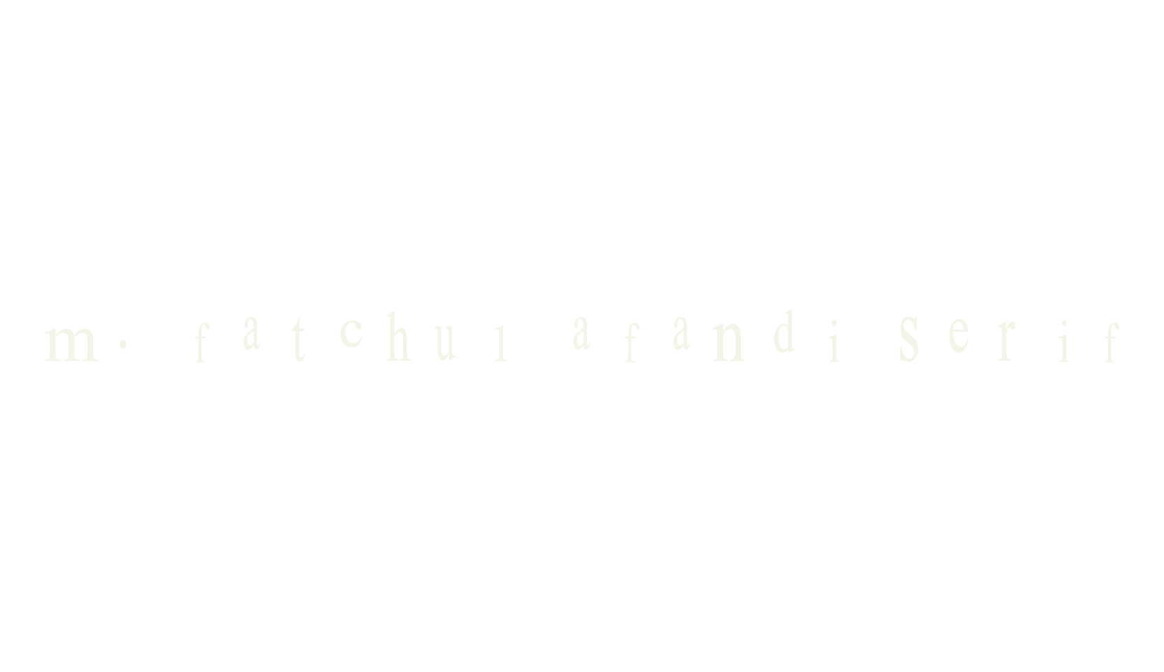 m. fatchul afandi serif, serif font preview