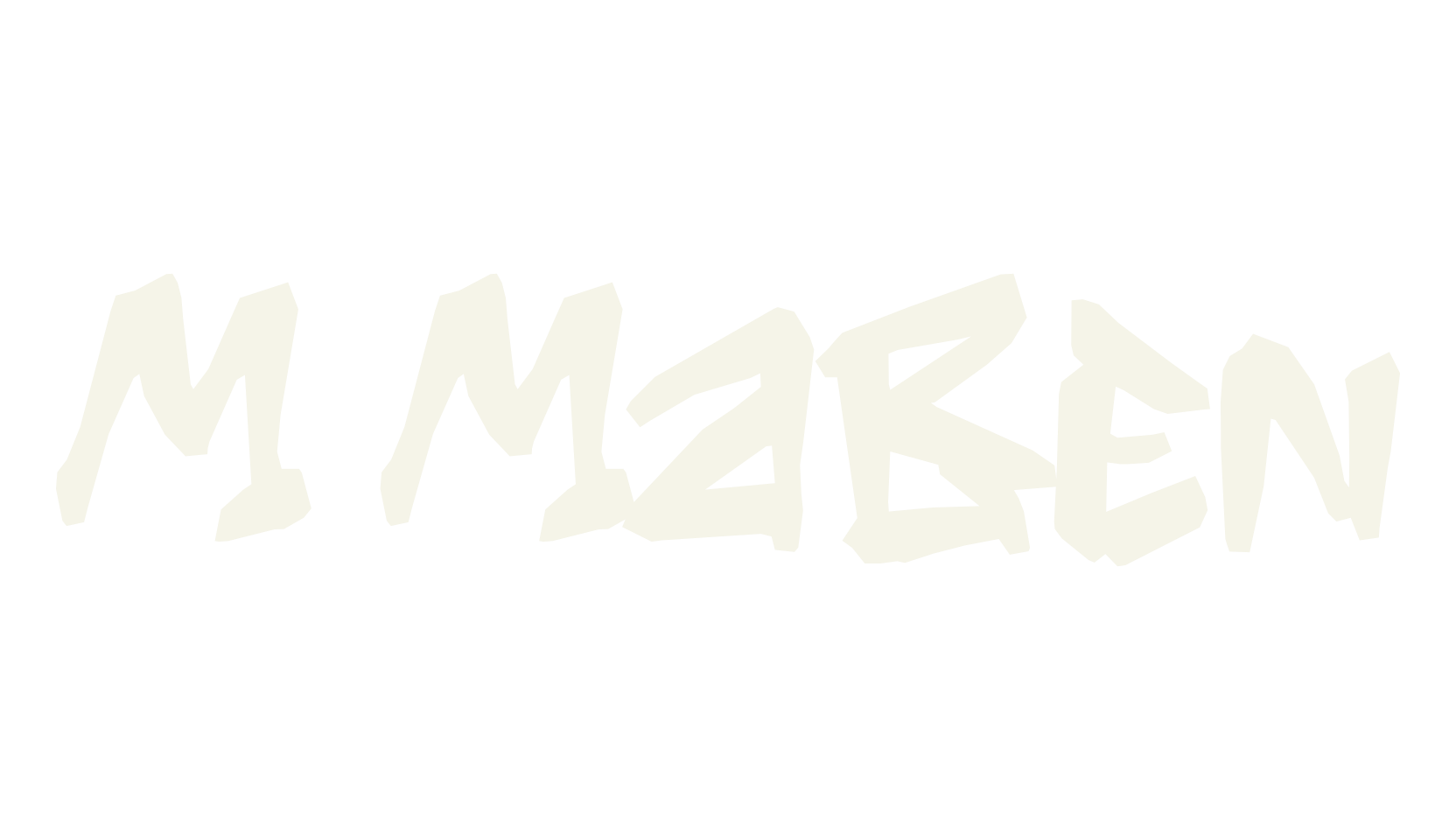 M Maben, street font preview