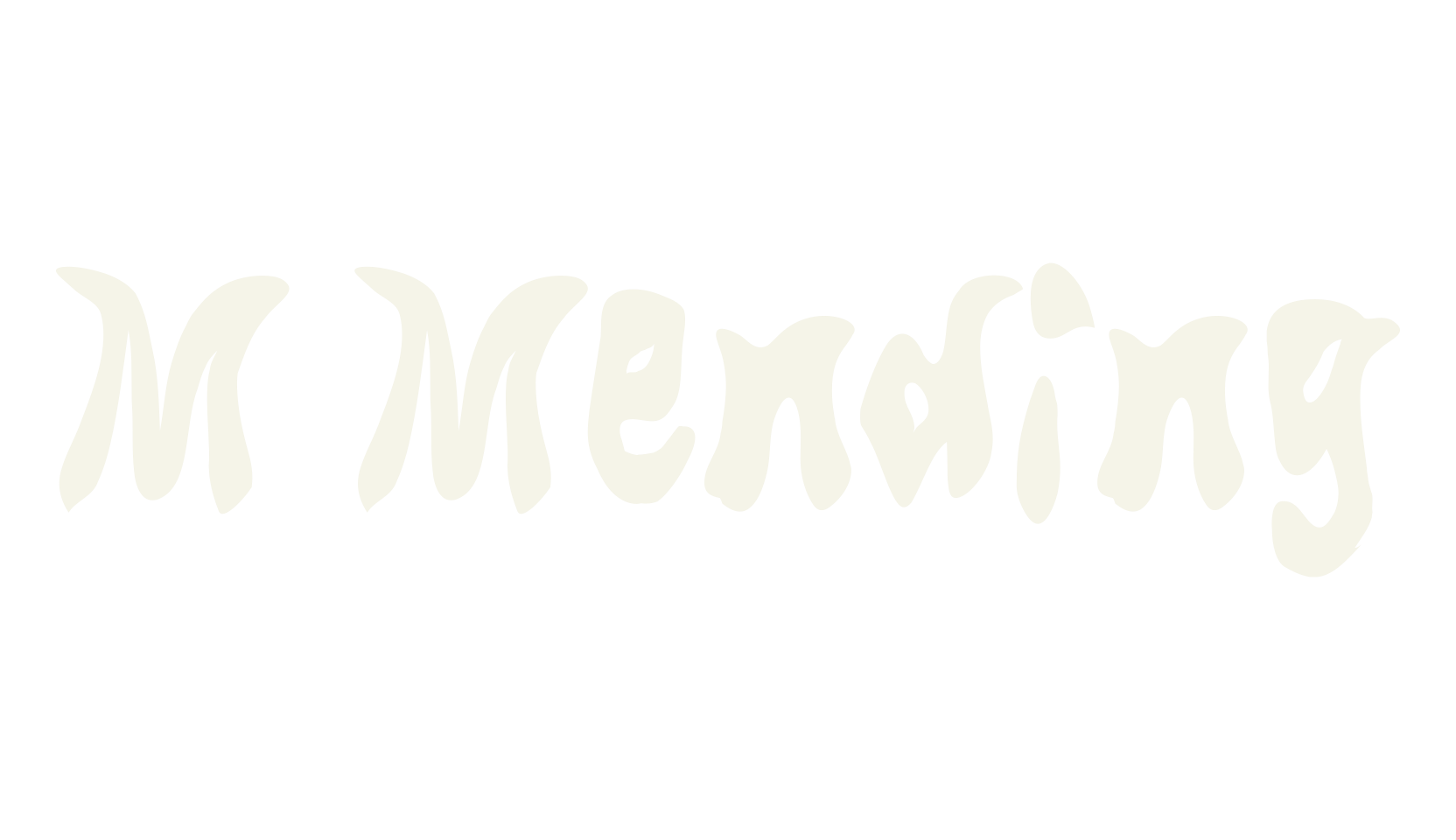 M Mending, funky font preview