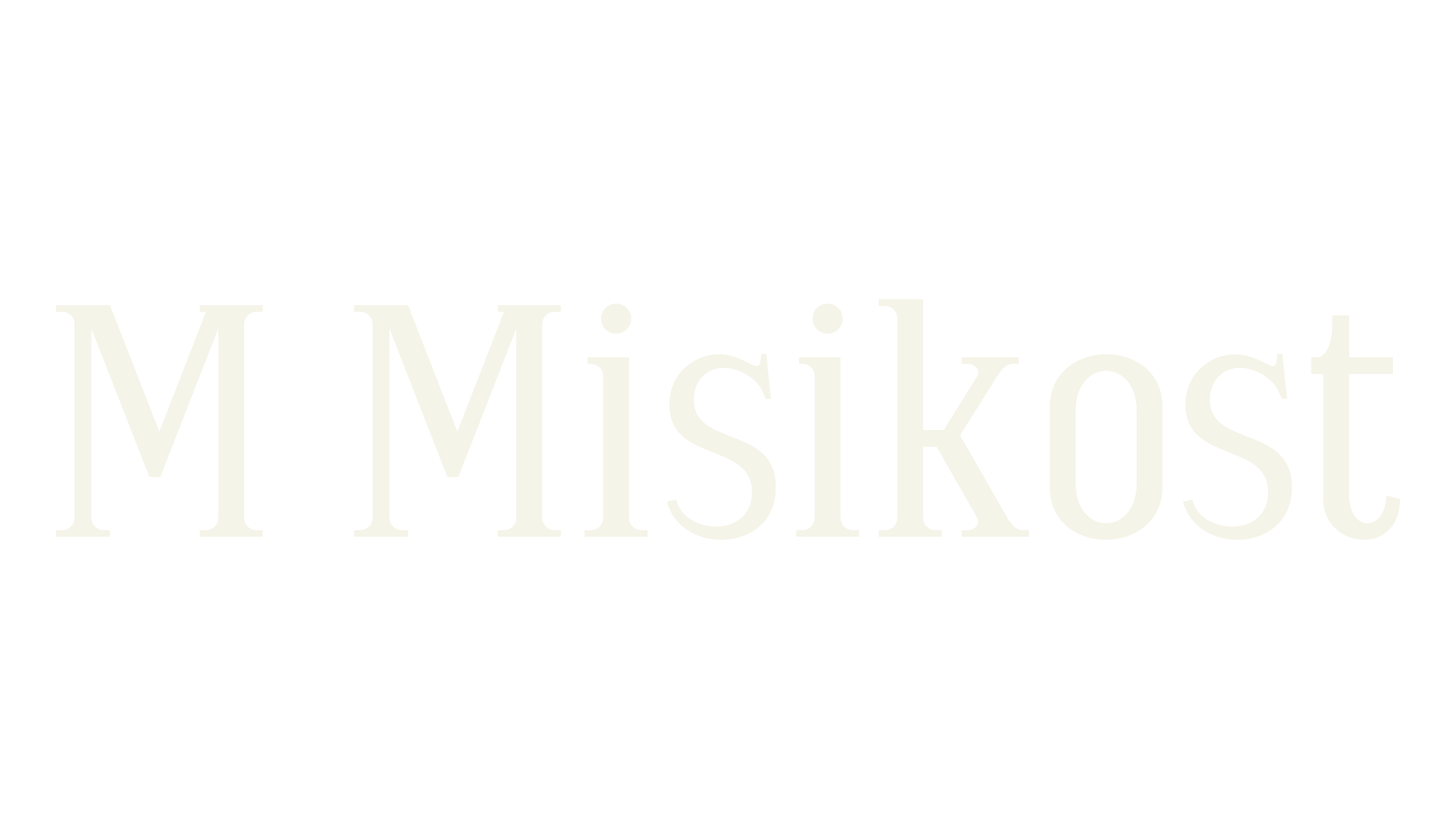 M Misikost, cool font preview
