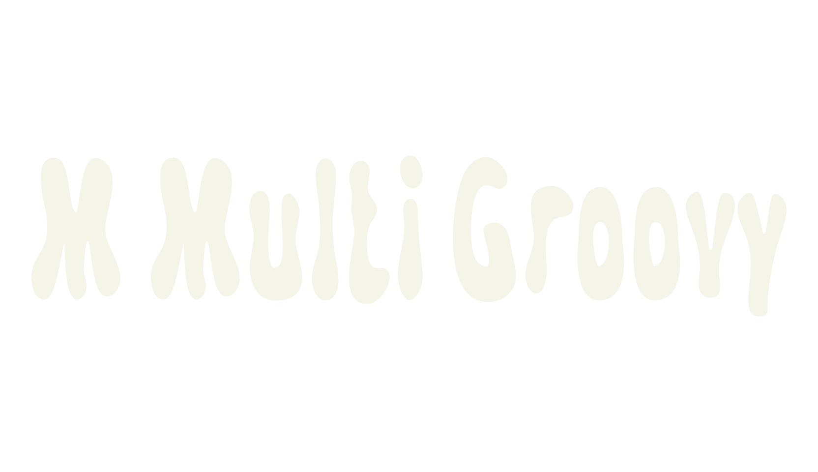 M Multi Groovy, tall font preview
