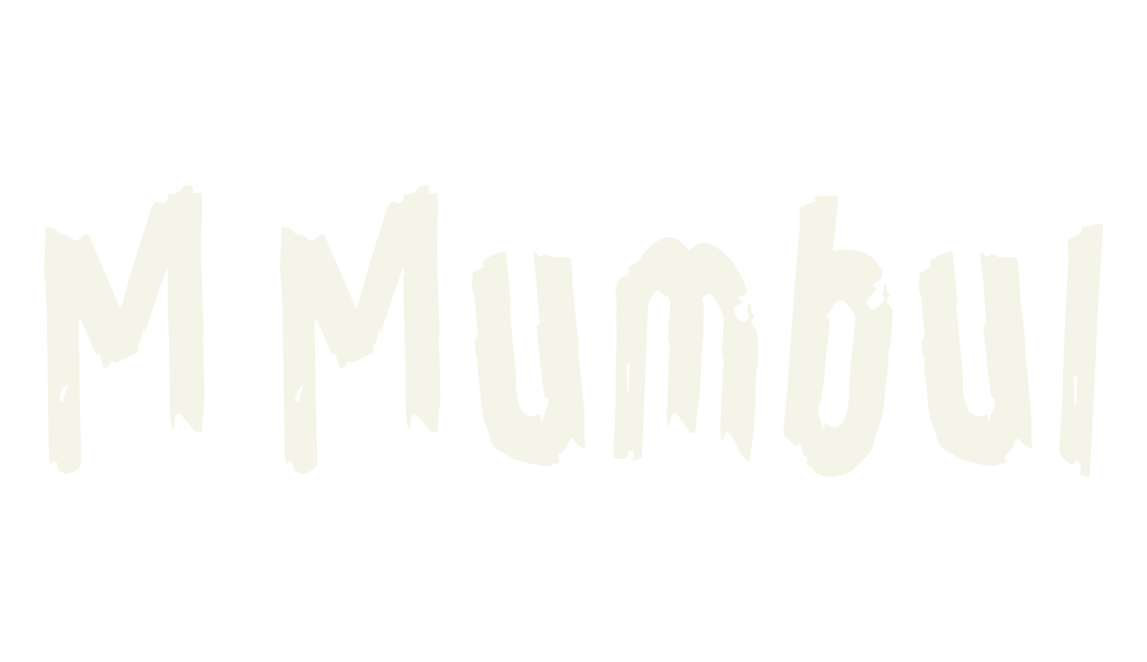 M Mumbul, distorted font preview
