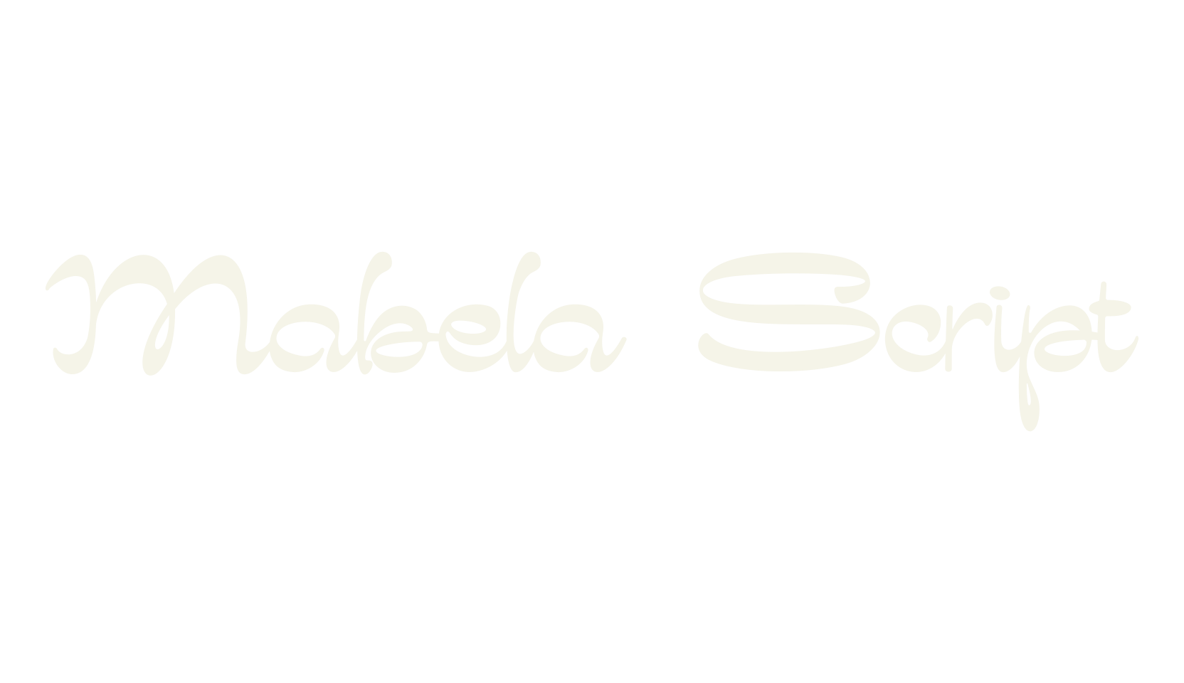 Mabela Script, script font preview