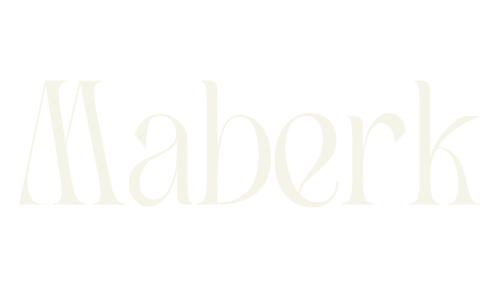 Maberk, serif font preview