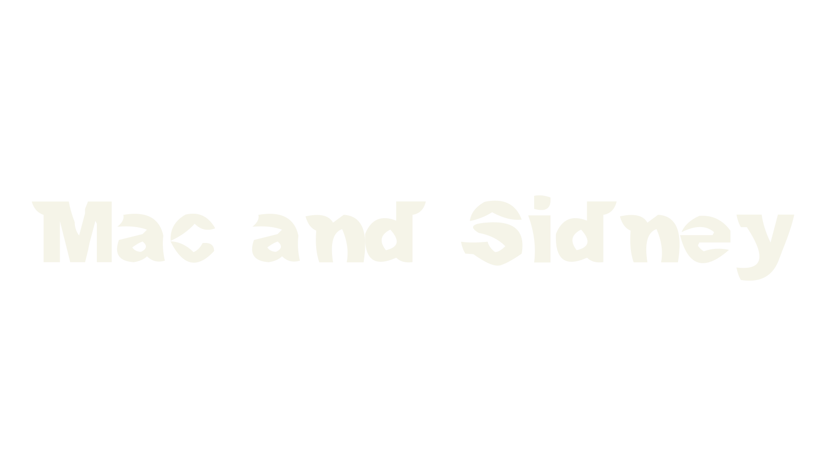 Mac and Sidney, decorative font preview