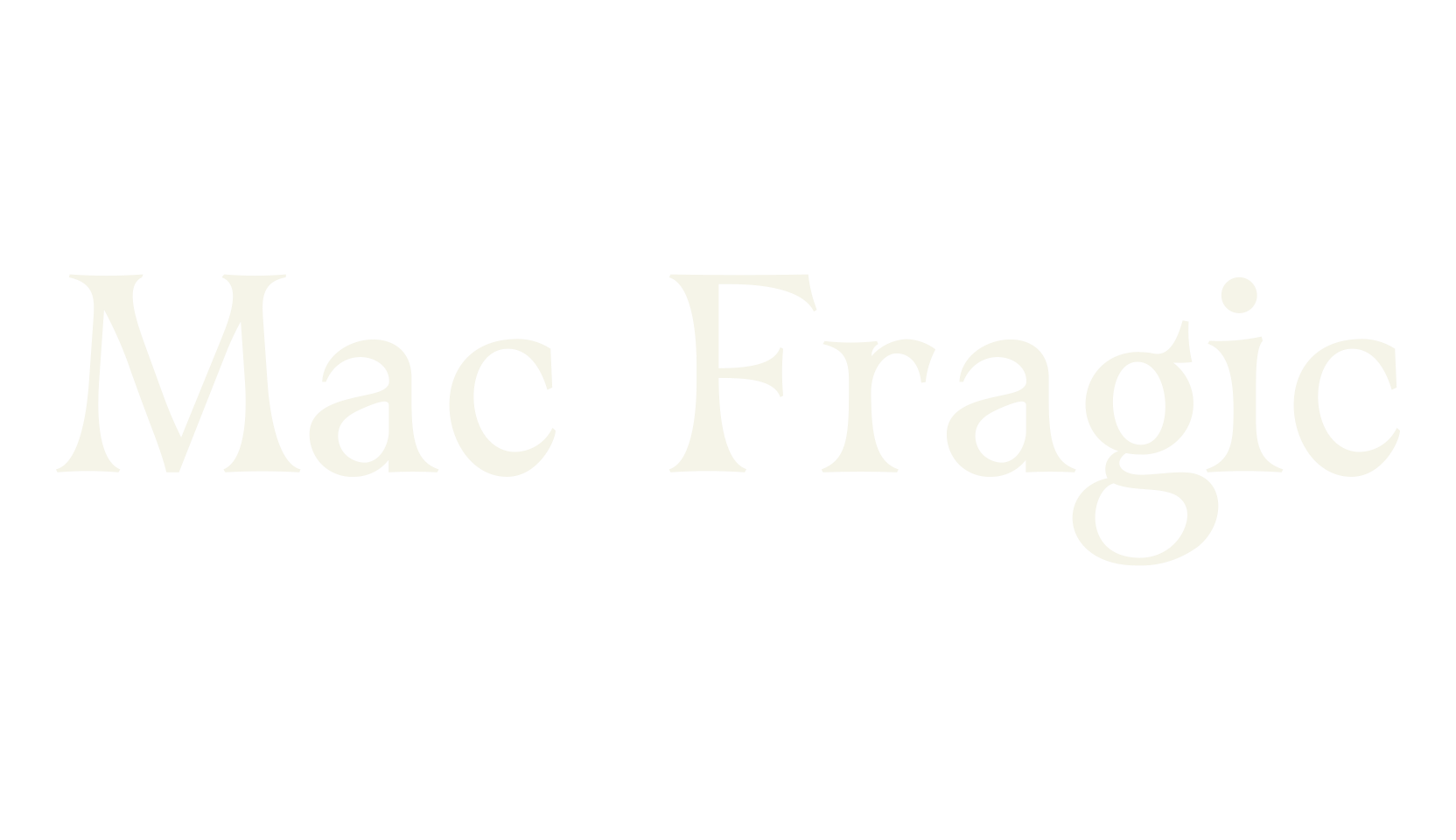 Mac Fragic, serif font preview