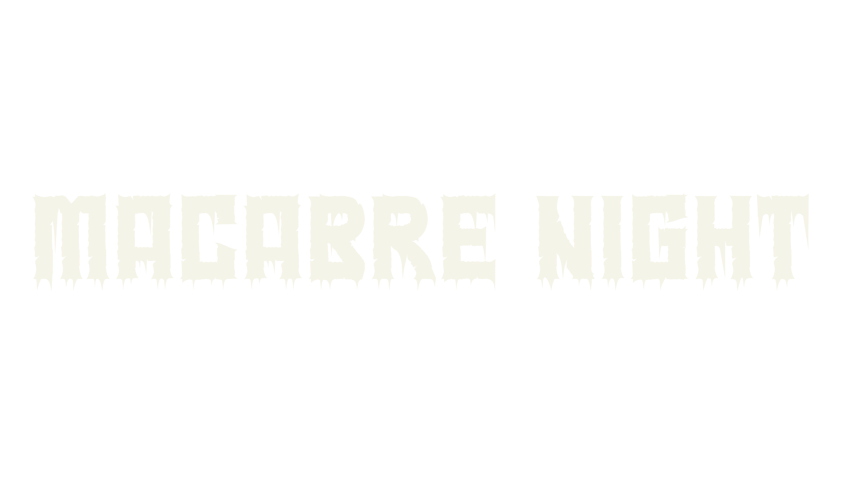 Macabre Night, scary font preview