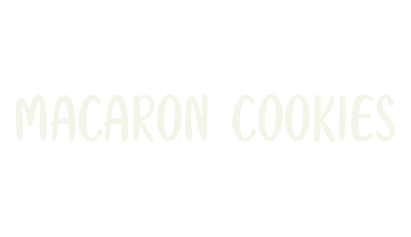 Macaron Cookies, all caps font preview
