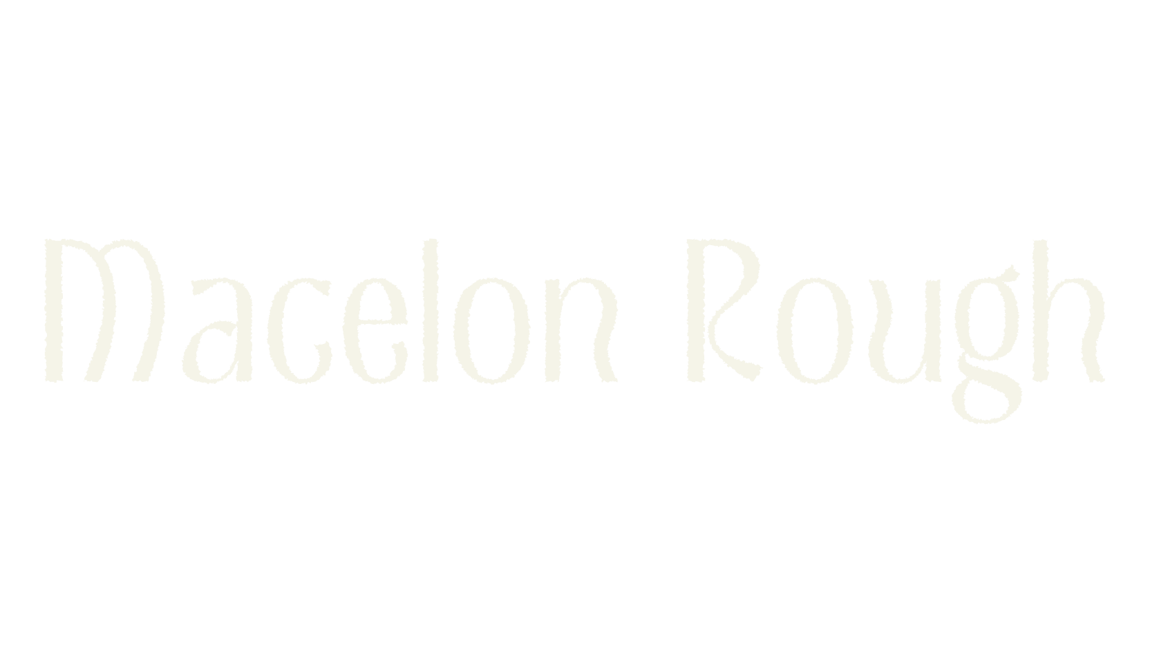 Macelon Rough, art deco font preview