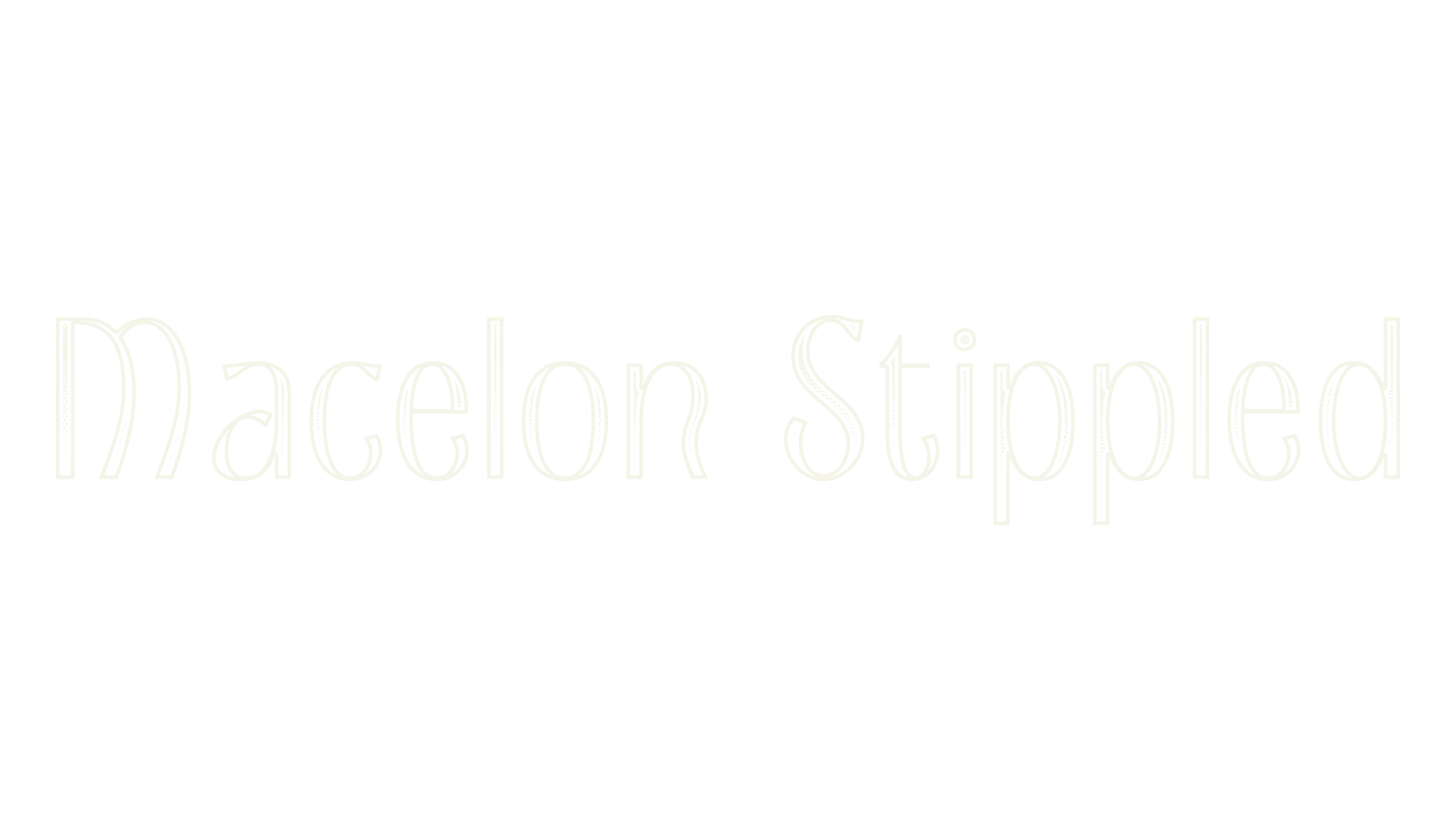 Macelon Stippled, display market font preview