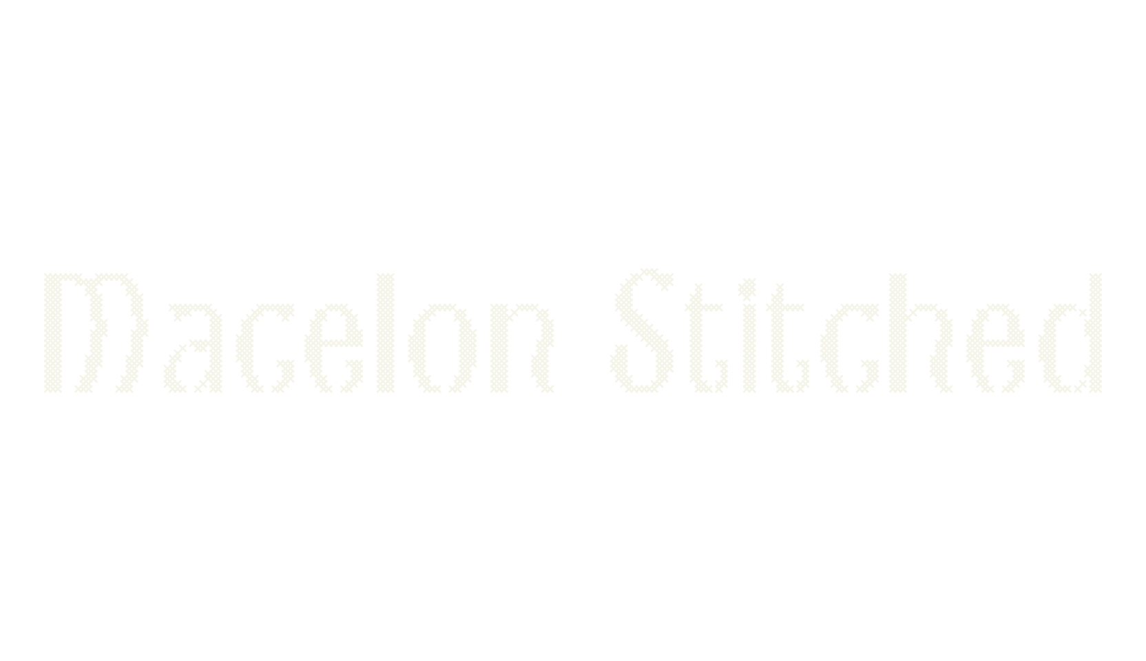 Macelon Stitched, display market font preview