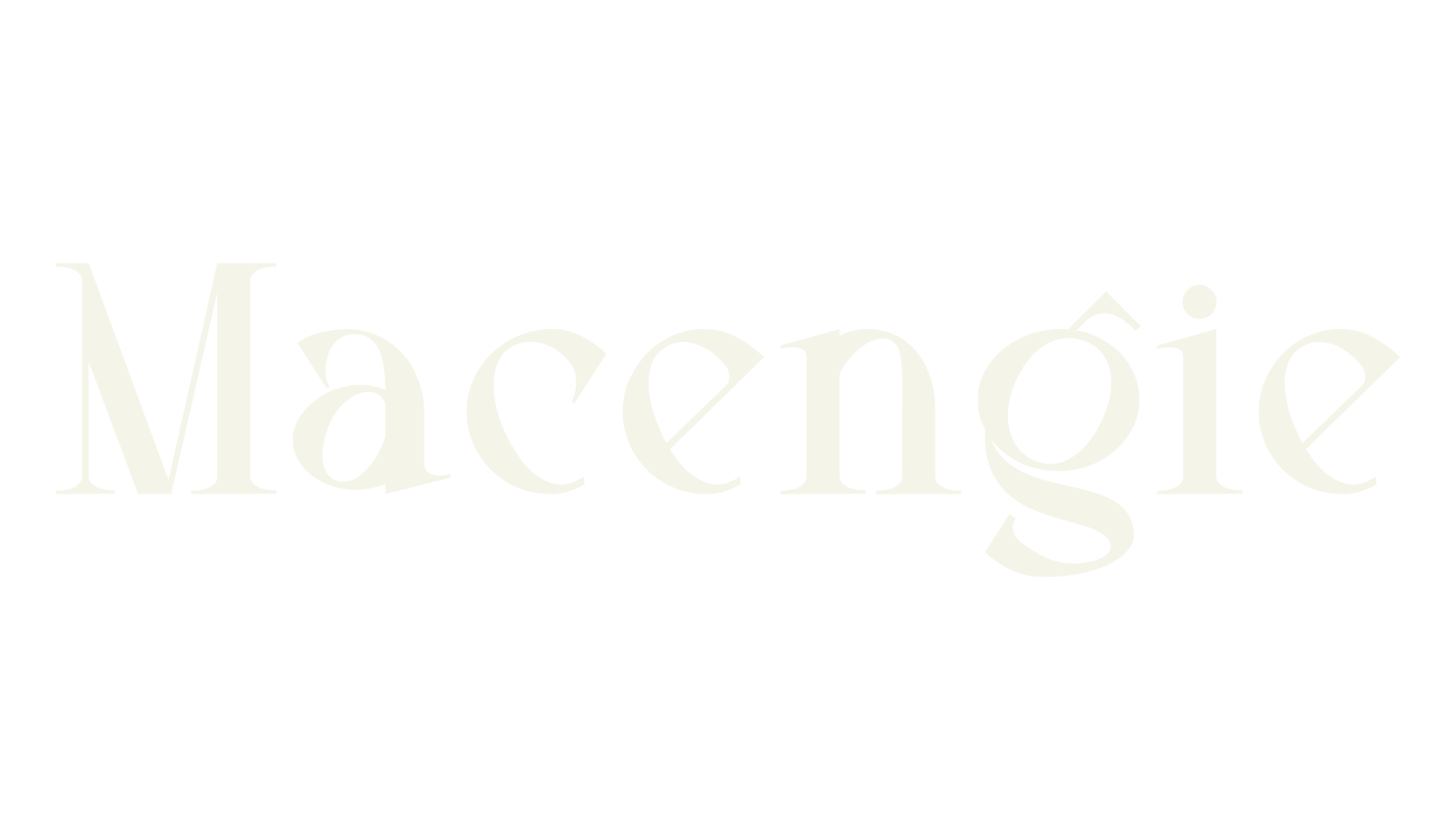 Macengie, logo font preview