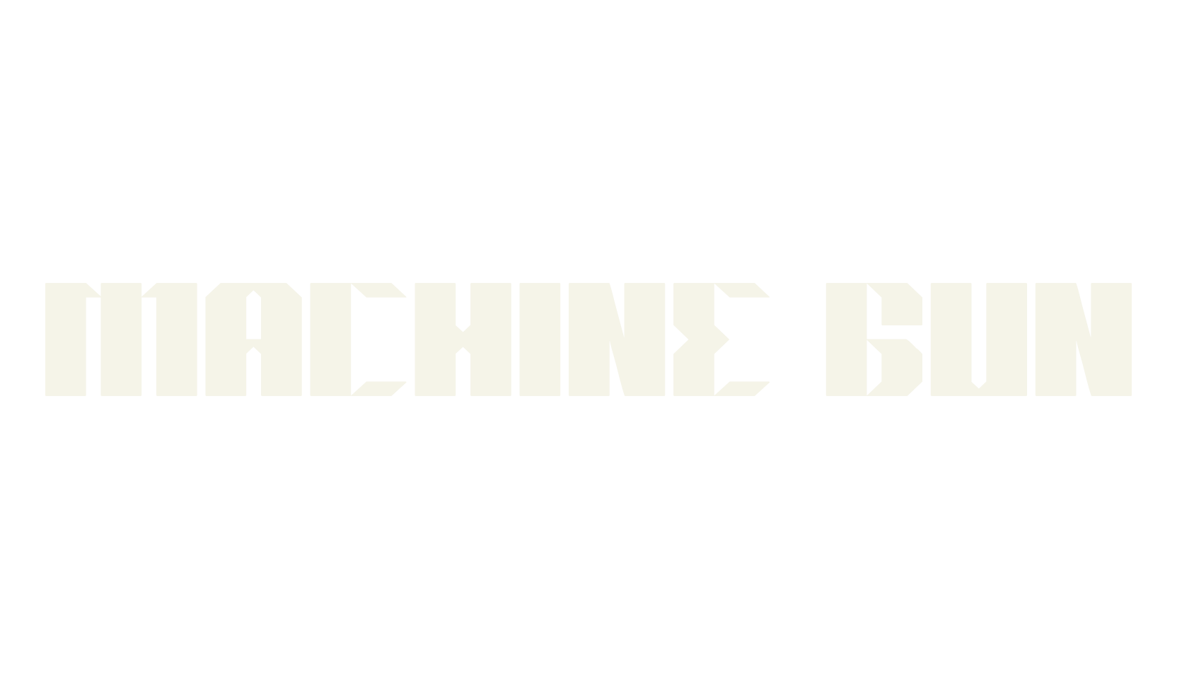 MACHINE GUN, display market font preview