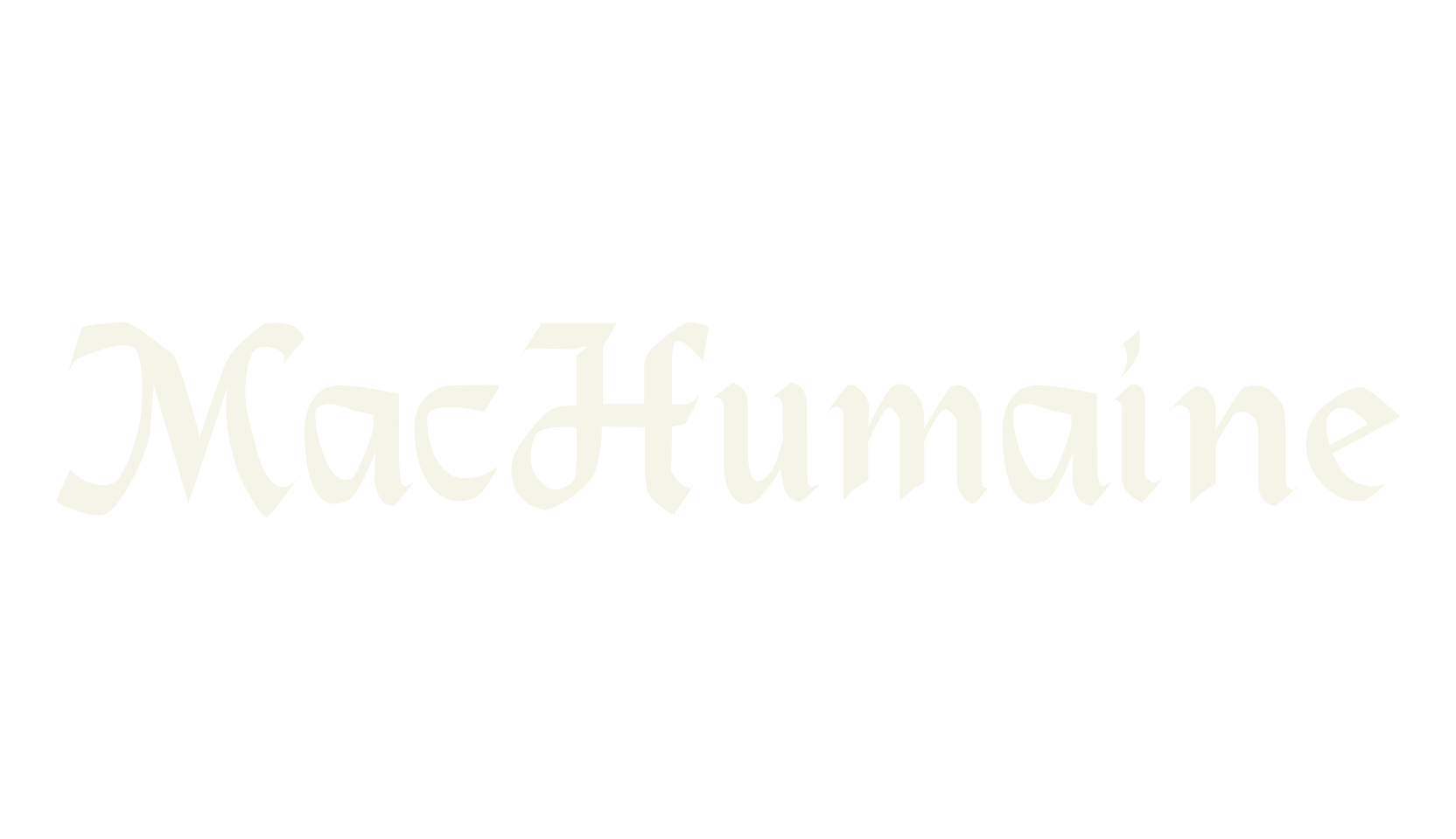 MacHumaine, calligraphy font preview