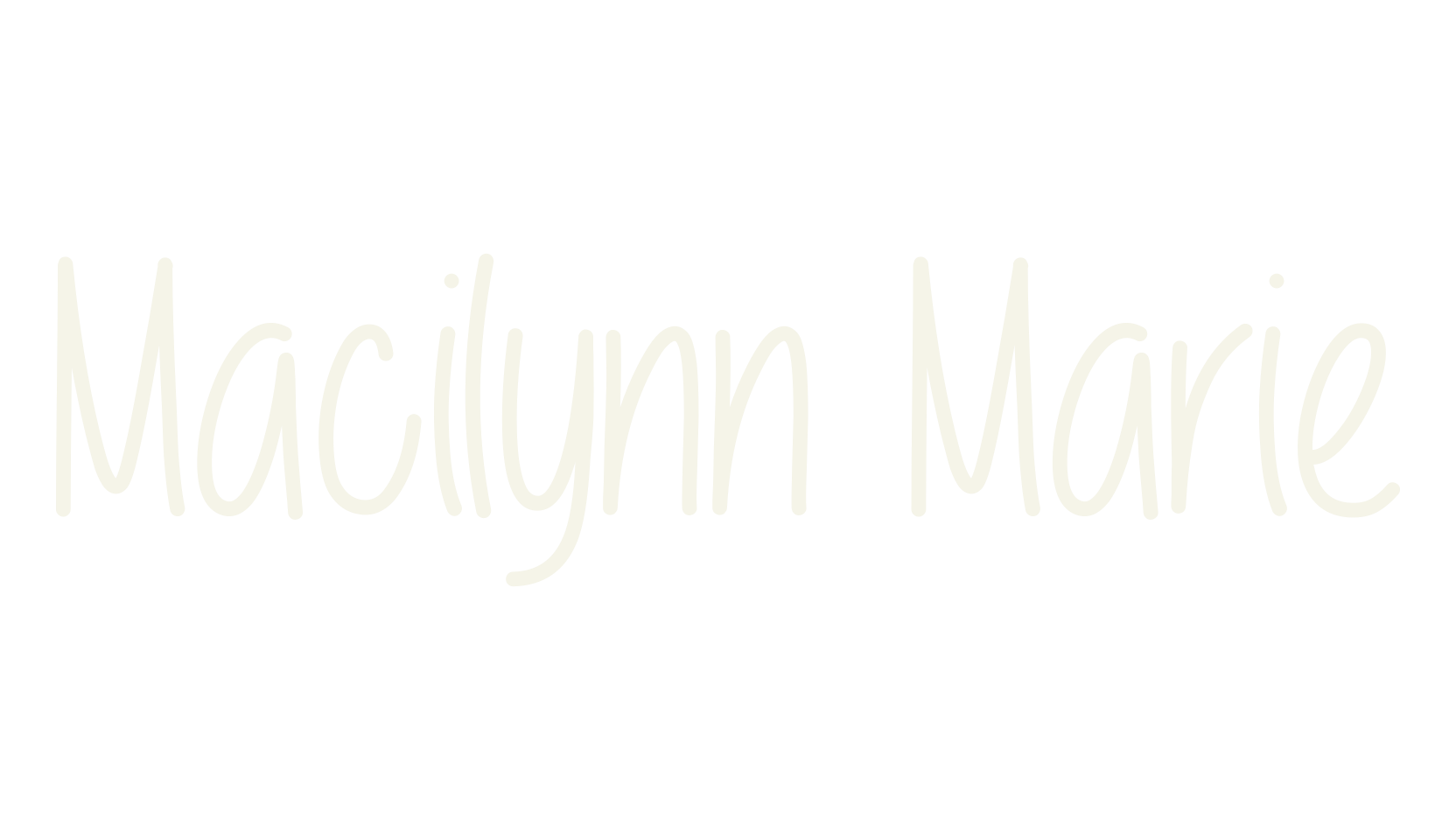 Macilynn Marie, handwritten font preview