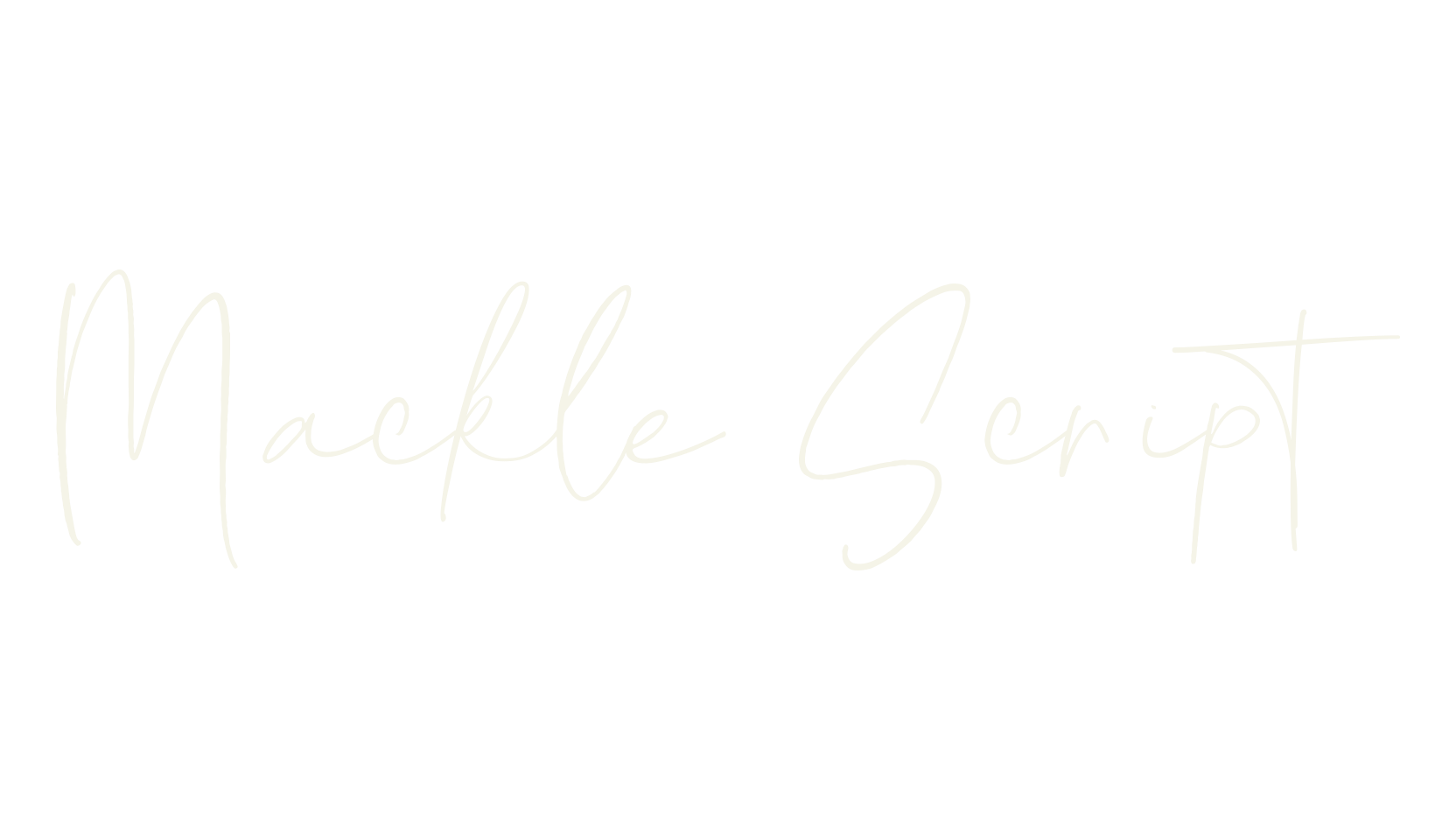 Mackle Script, handwritten font preview