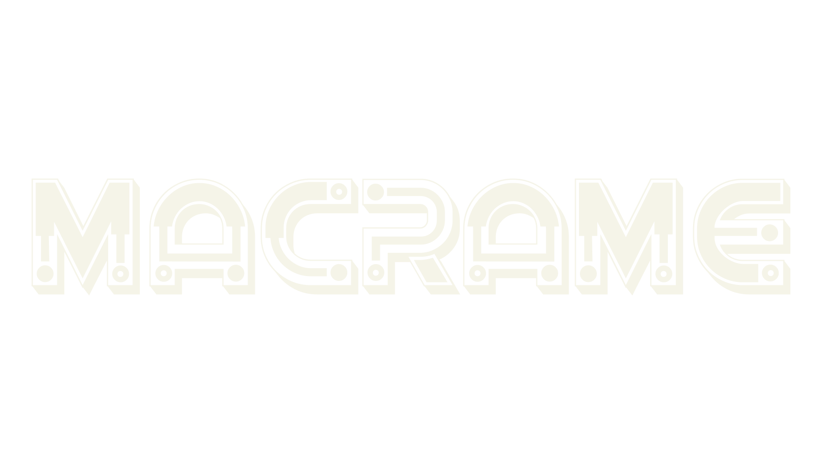 Macrame, art deco font preview