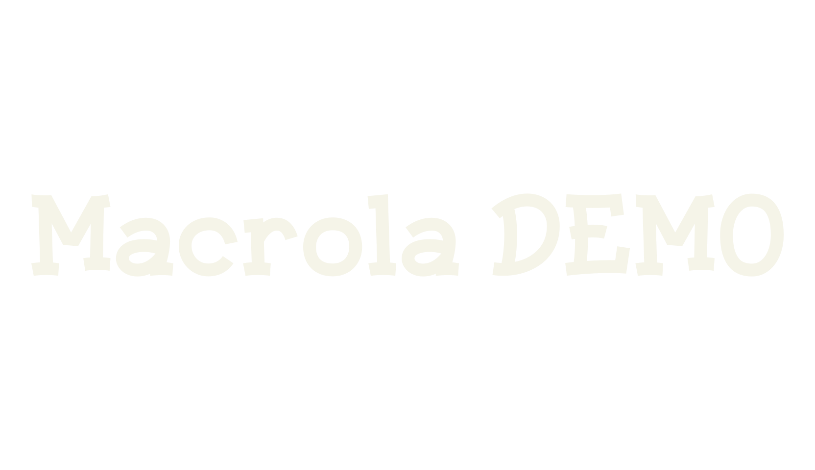 Macrola DEMO, handwriting font preview