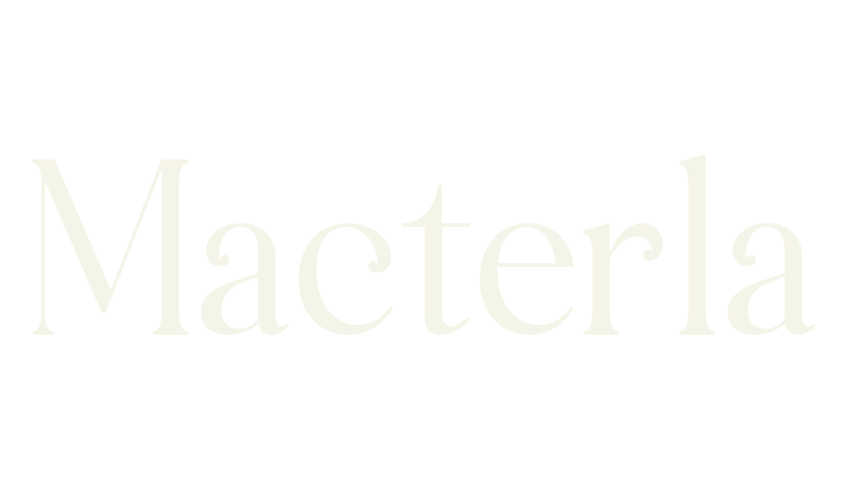 Macterla, serif font preview