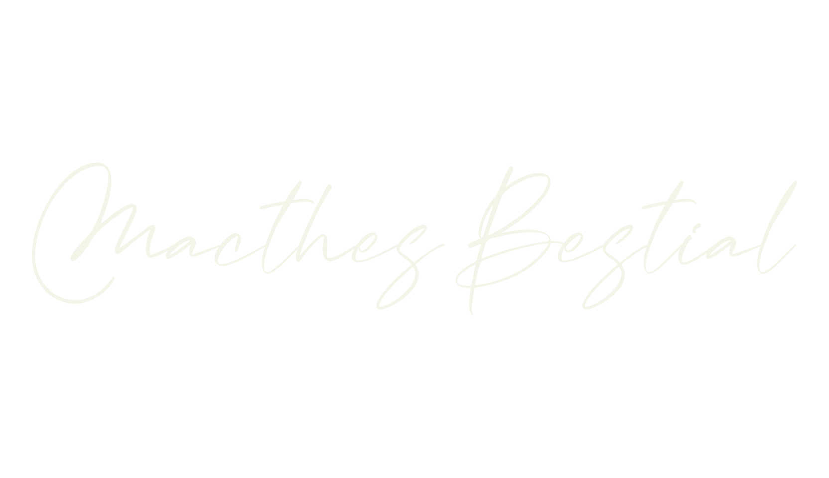 Macthes Bestial, cursive font preview