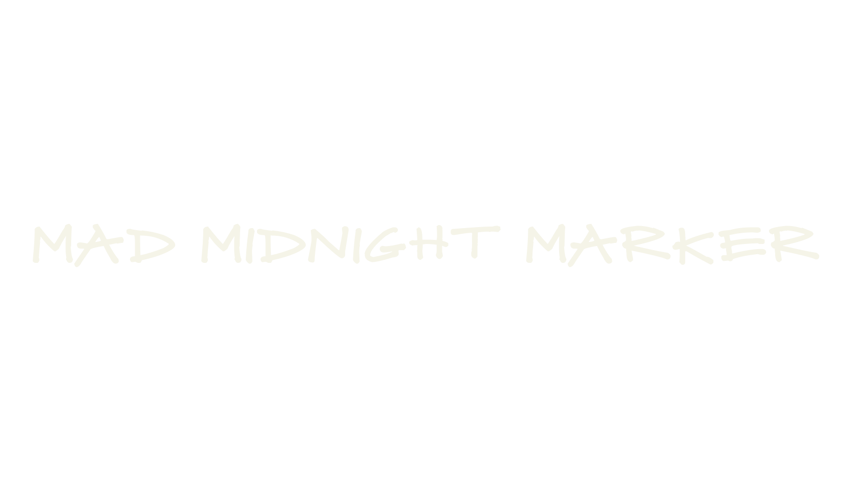 Mad Midnight Marker, handwritten font preview