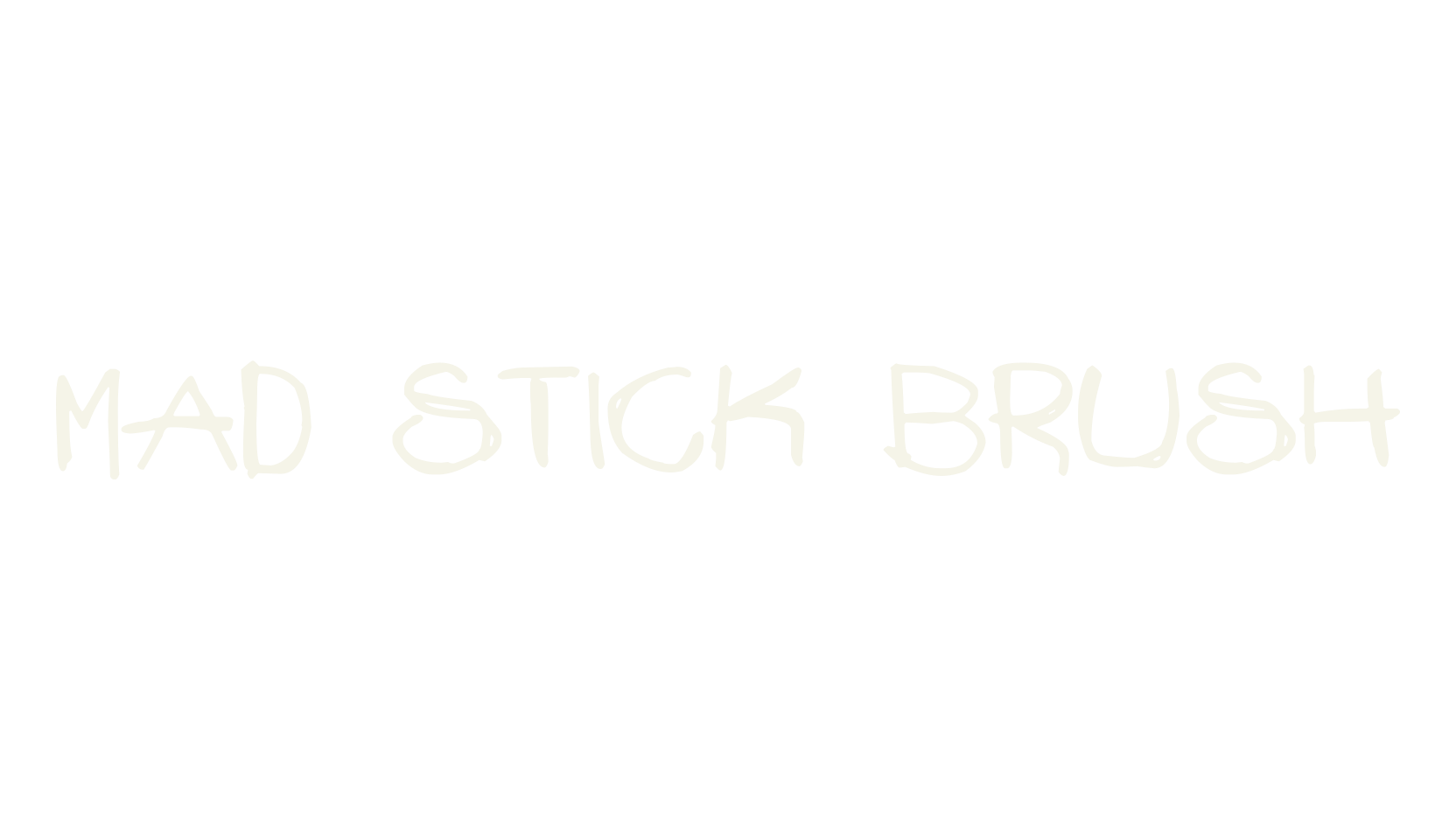 Mad Stick Brush, handwritten font preview
