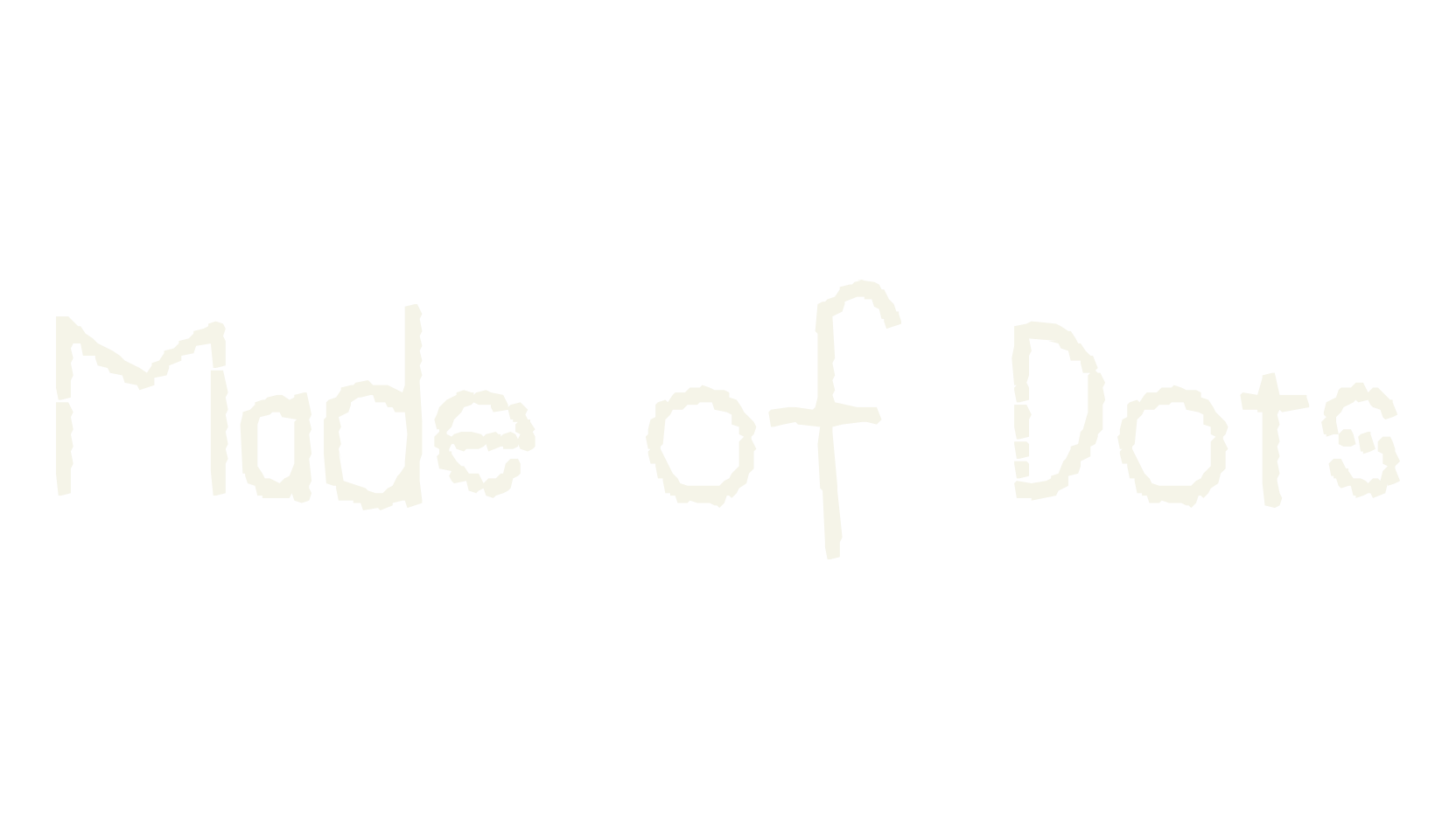 Made of Dots, dotted font preview