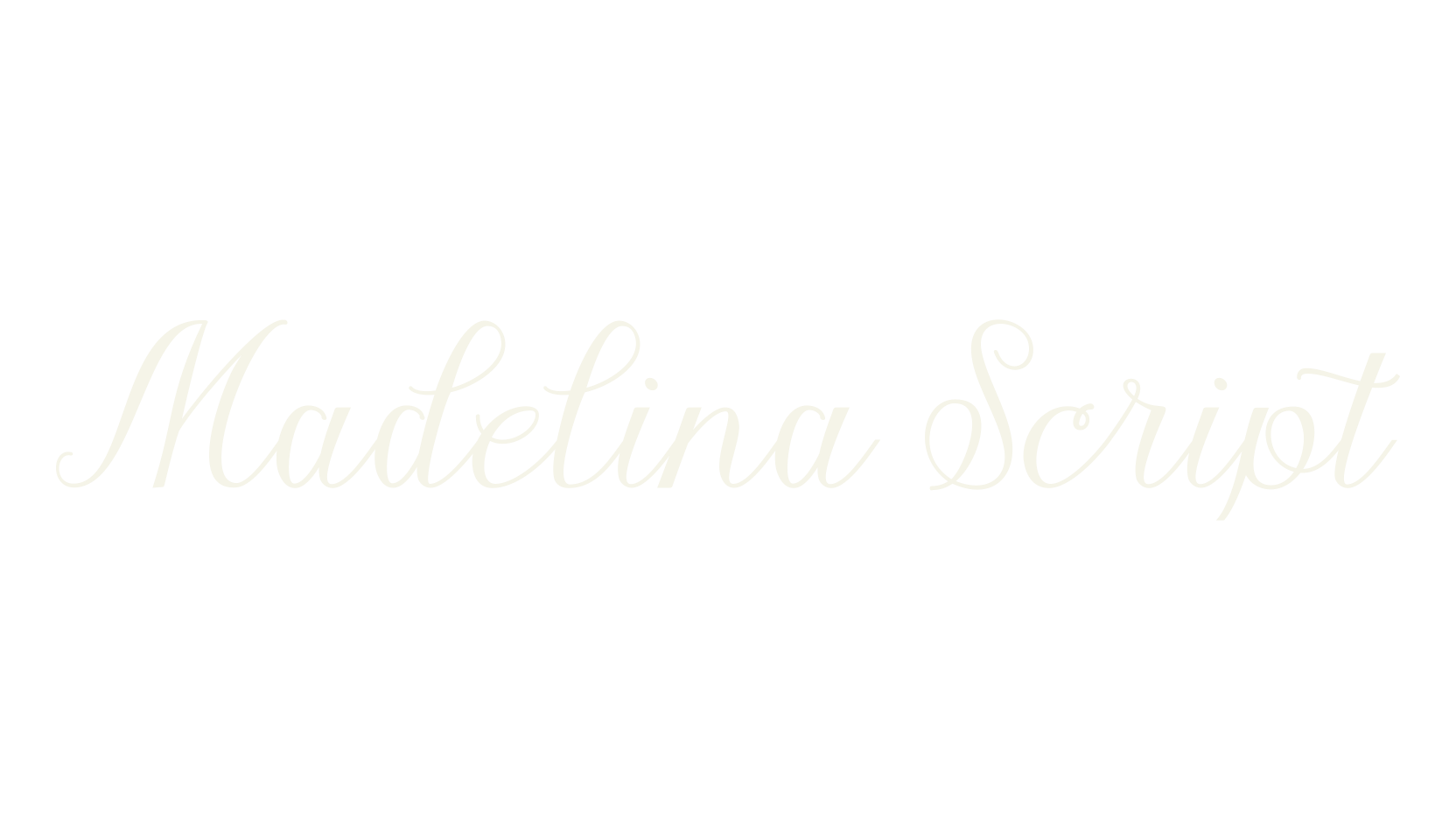 Madelina Script, script font preview