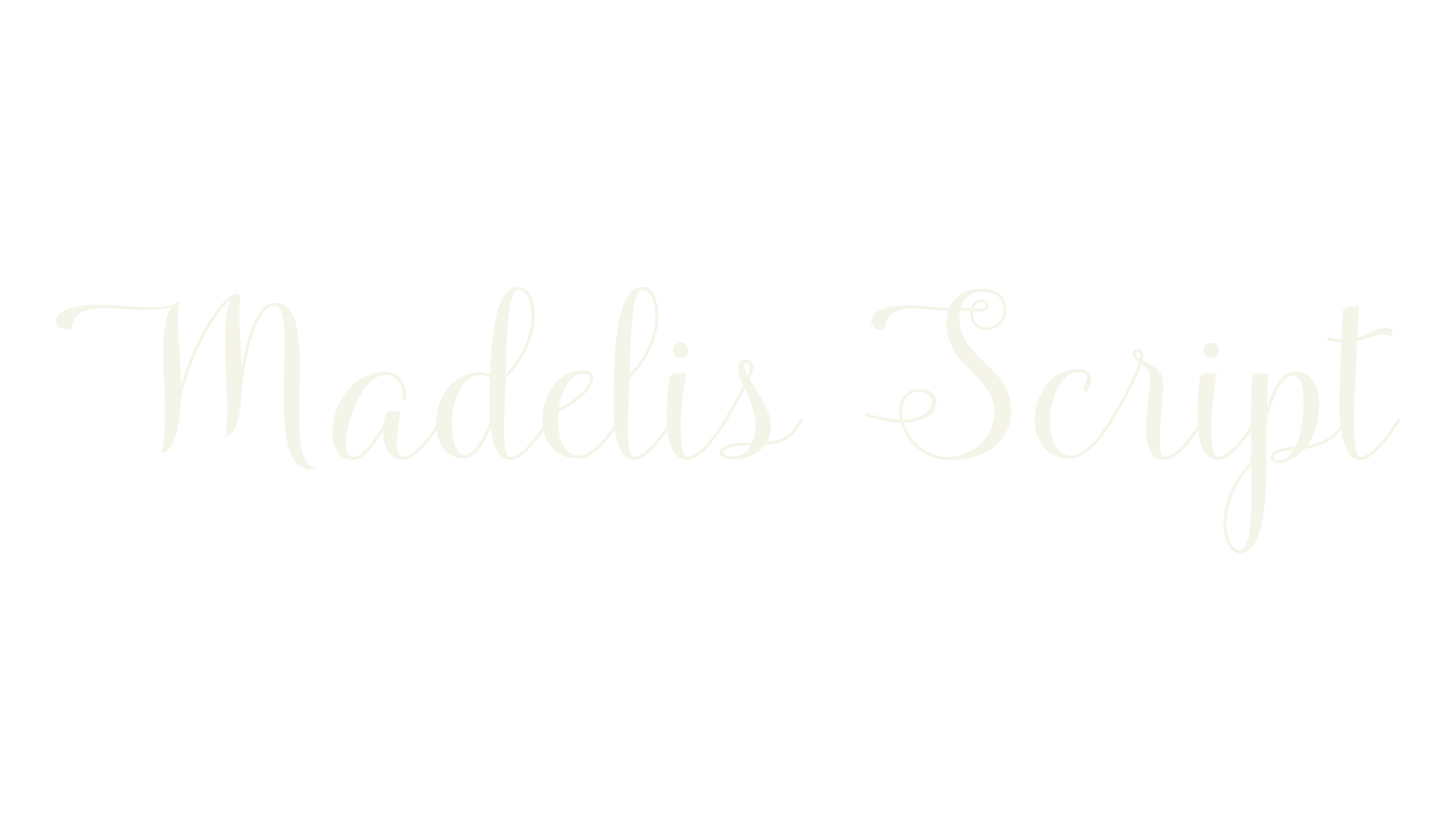 Madelis Script, script font preview