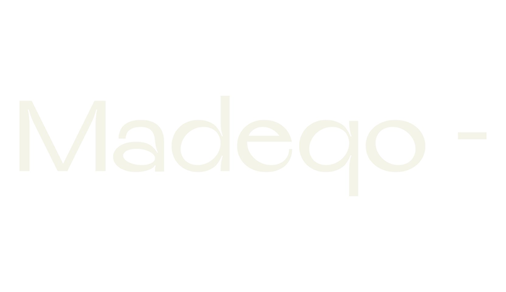 Madeqo -, modern font preview