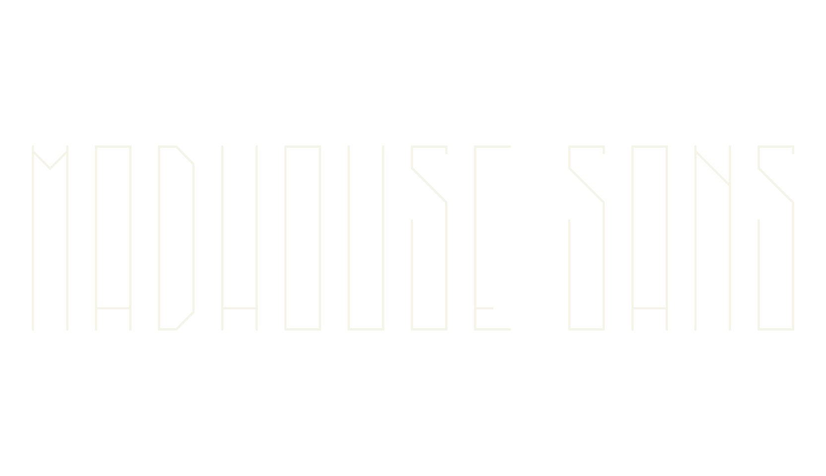MadHouse Sans, thin font preview
