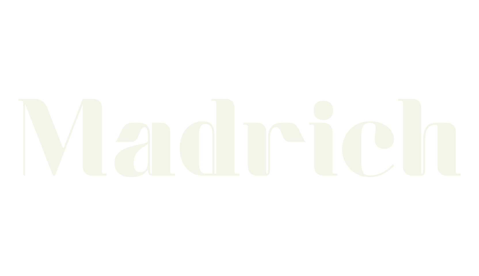 Madrich, letter font preview