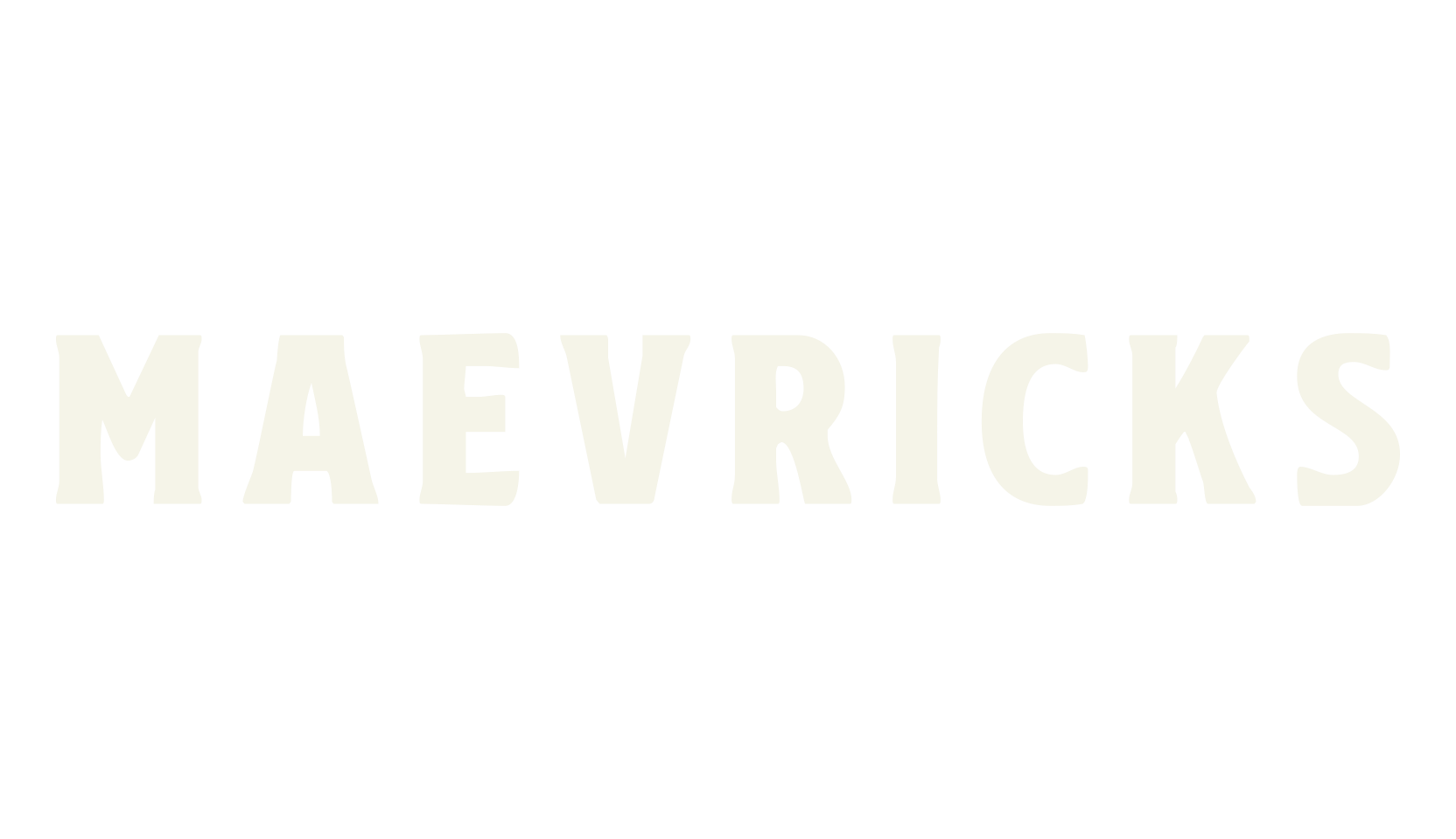 Maevricks, bold font preview