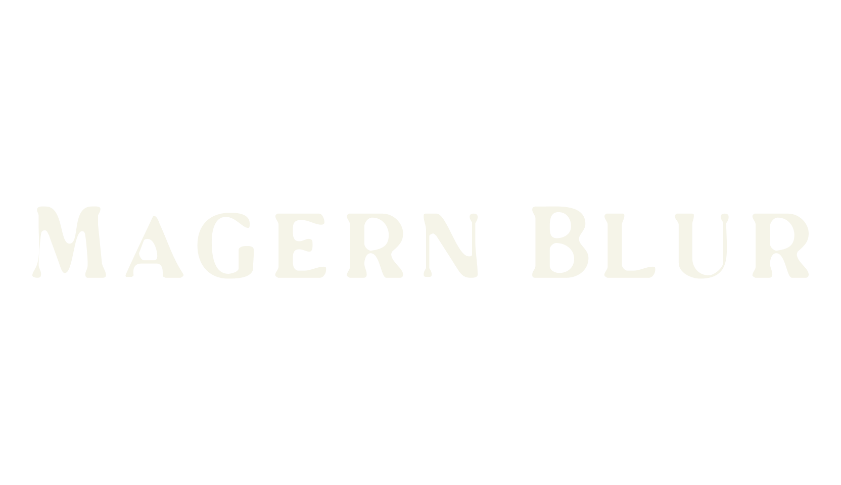 Magern Blur, elegant font preview