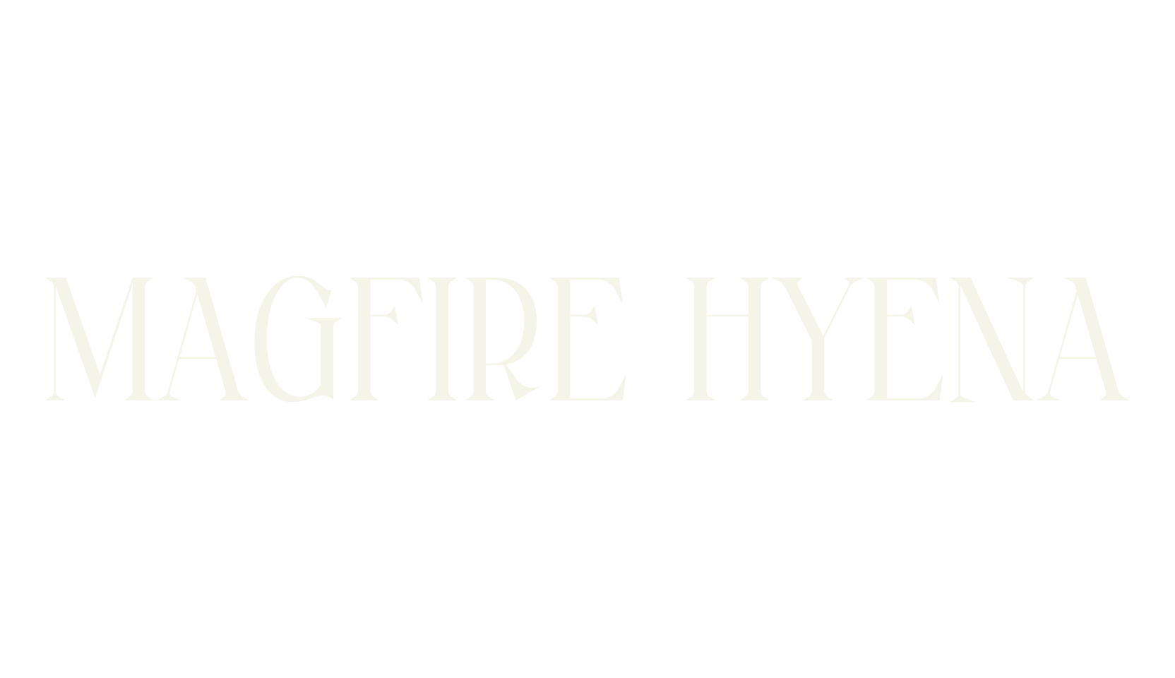MAGFIRE HYENA, serif font preview