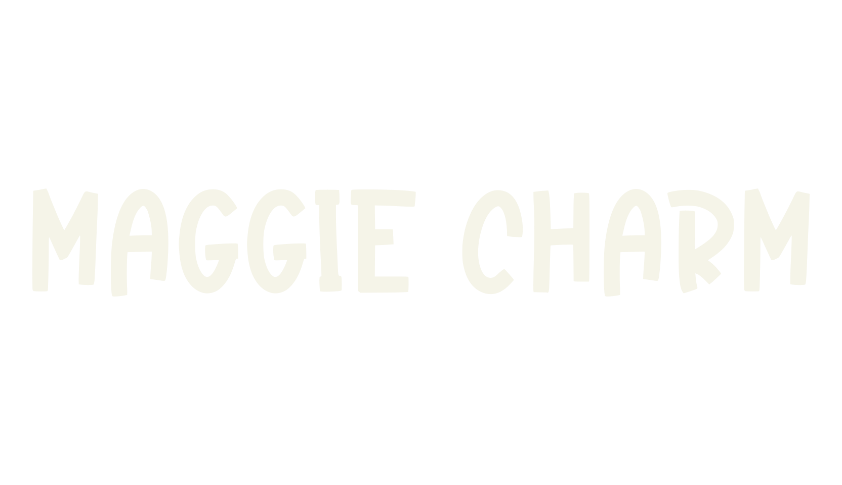 Maggie Charm, typewriter font preview