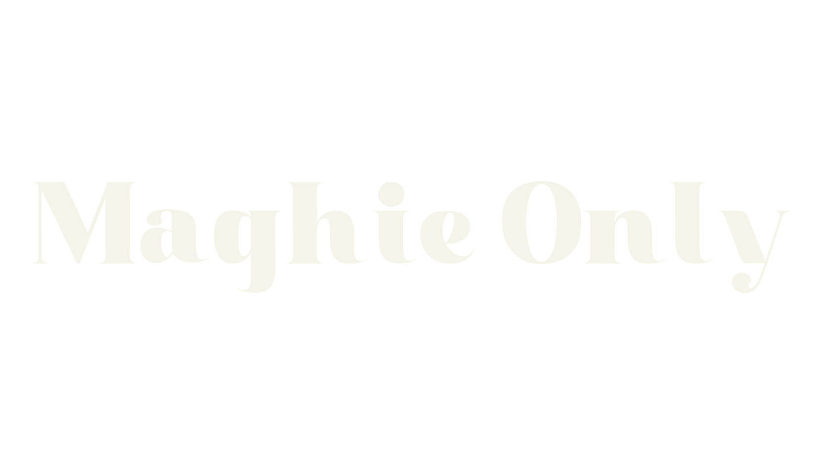 Maghie Only, logo font preview