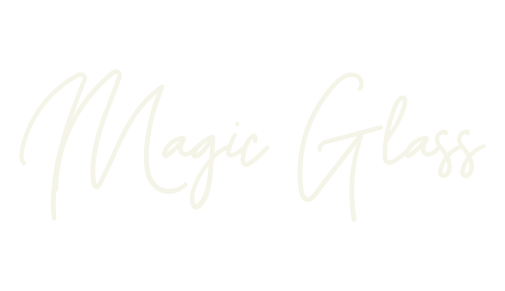 Magic Glass, cursive font preview