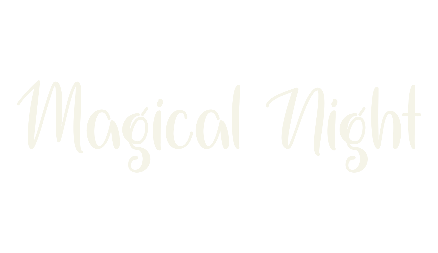 Magical Night, handwritten font preview