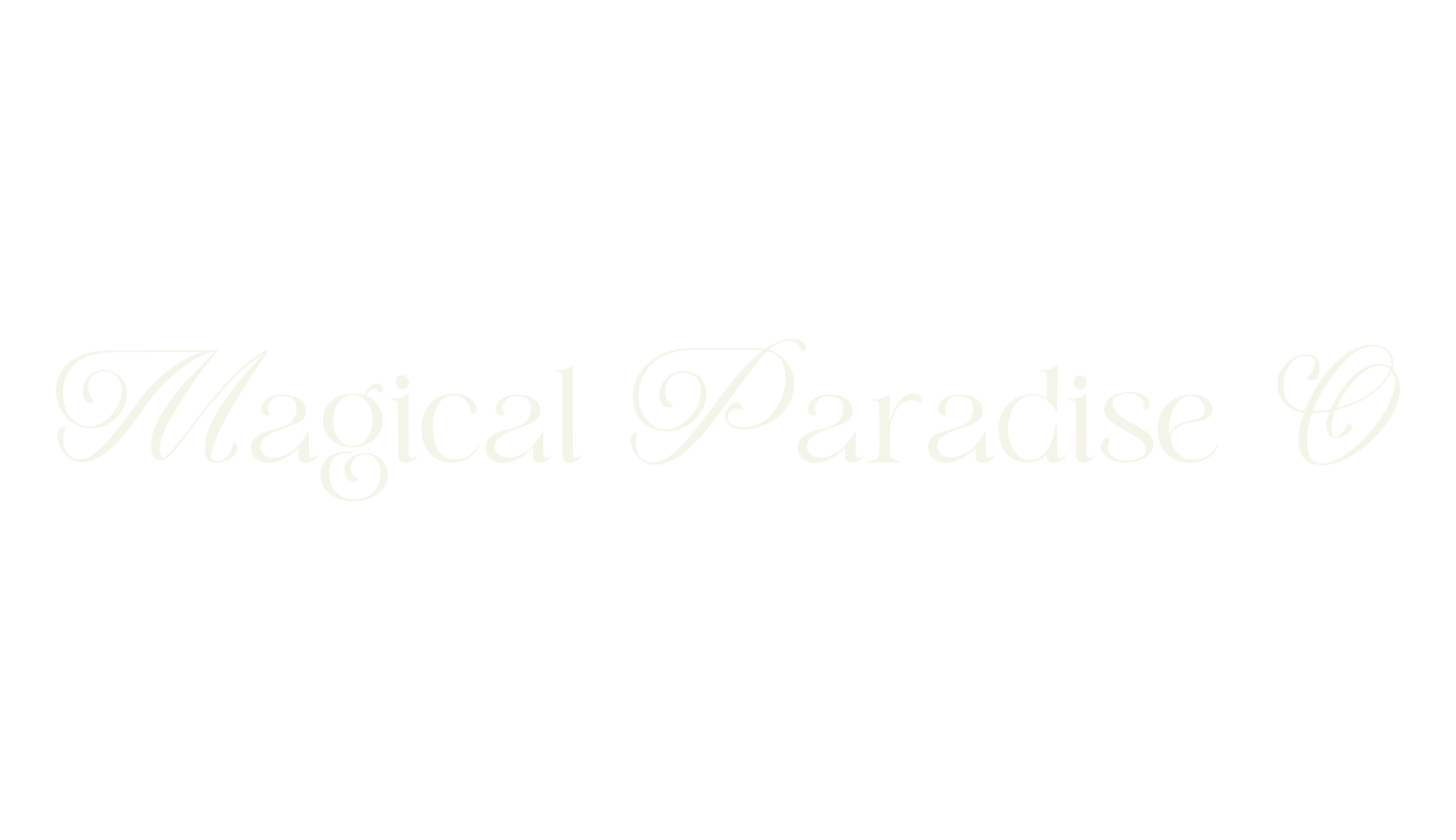 Magical Paradise O, logo font preview