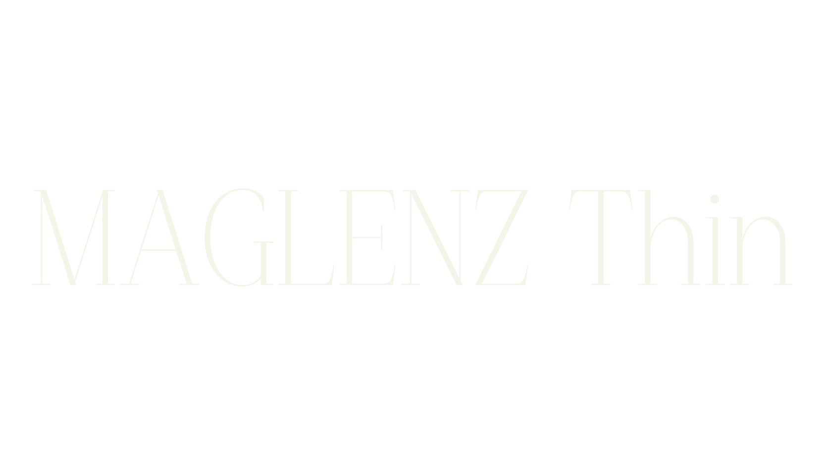 MAGLENZ Thin, serif font preview