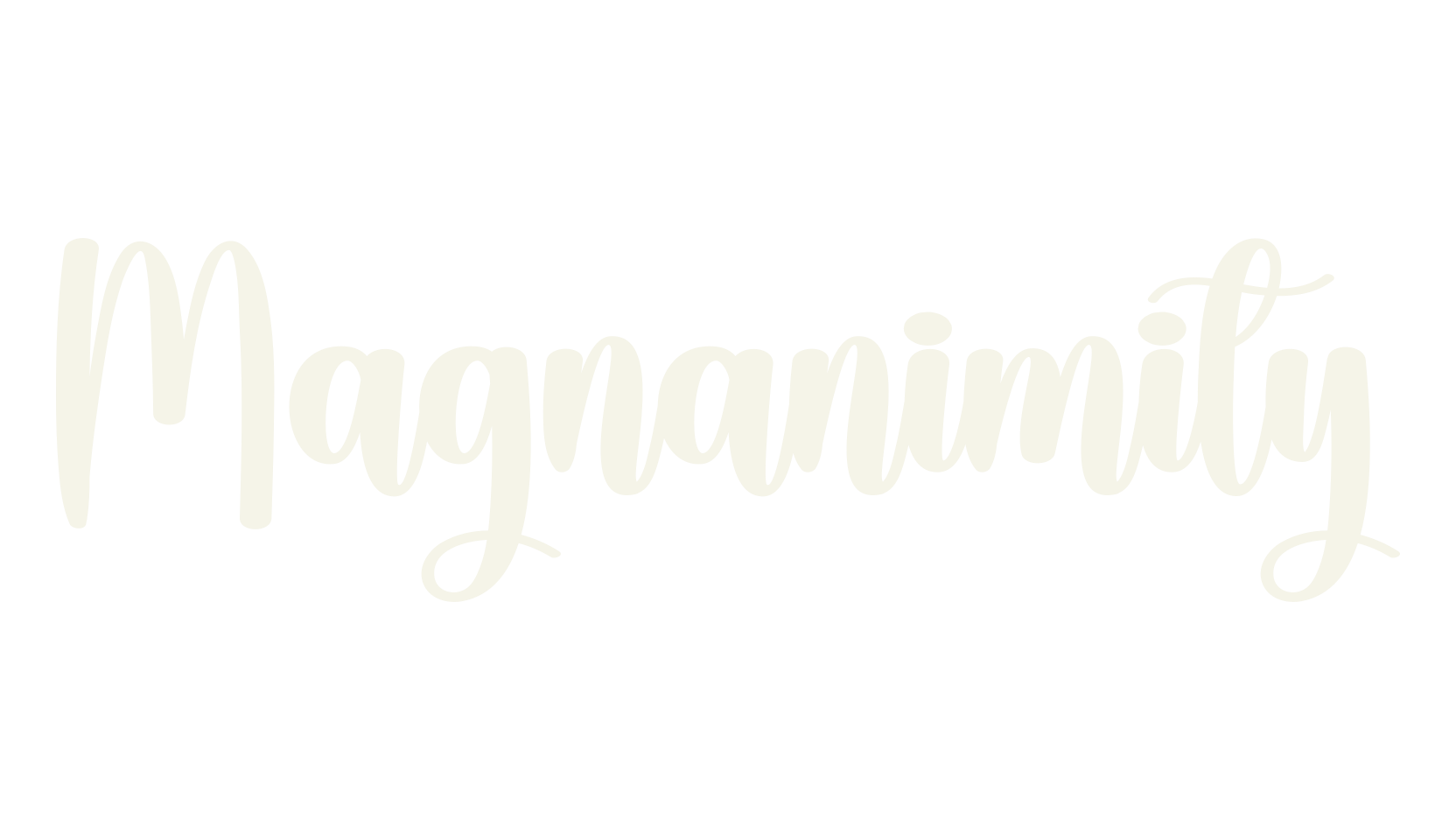 Magnanimity, calligraphy font preview